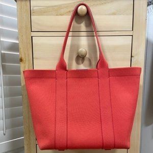 Rothy's "Essential Tote" in Bright Poppy Red